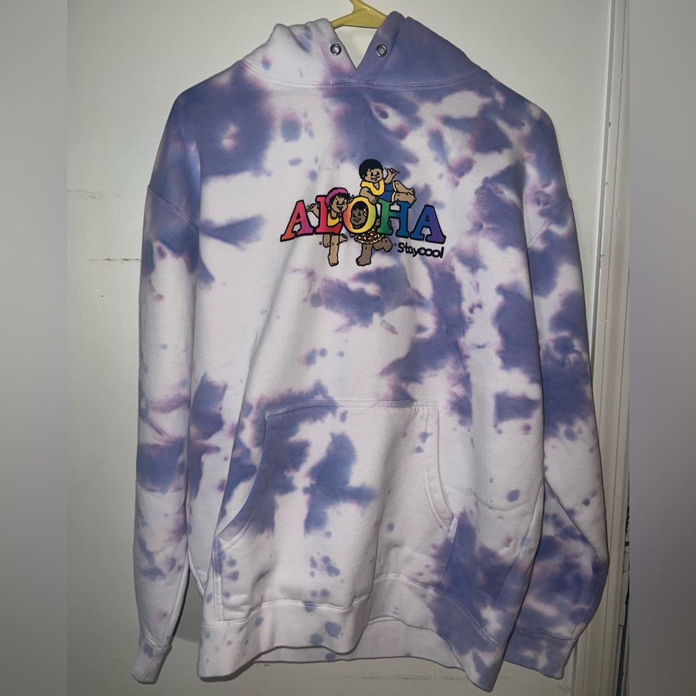 Stay Cool Tie-Dye Aloha Graphic Hoodie
